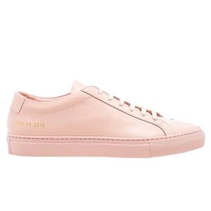 Common Projects Achilles Low 1528 Leather Sneakers in Blush Pink Size 40/mens 7